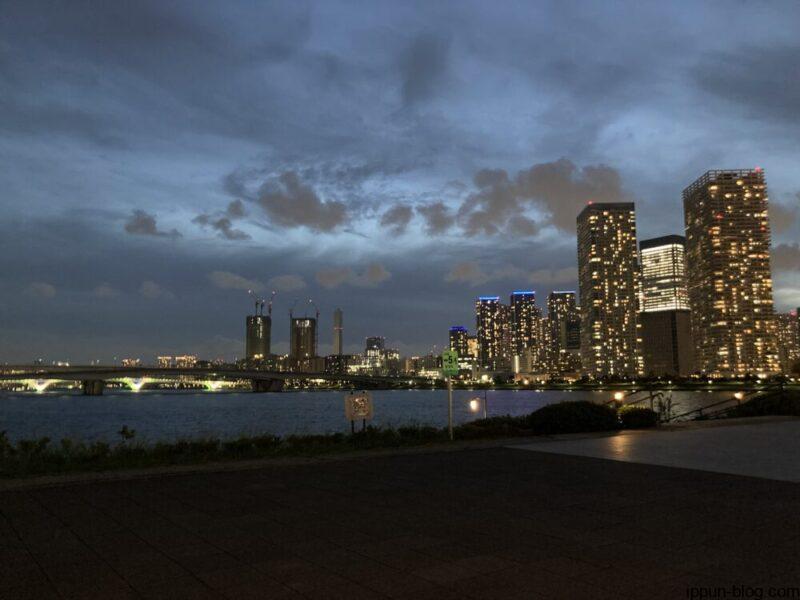 豊洲公園の夜の様子