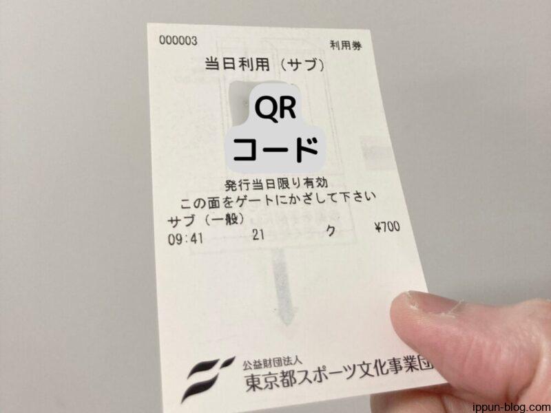 購入時に発行される入場券
