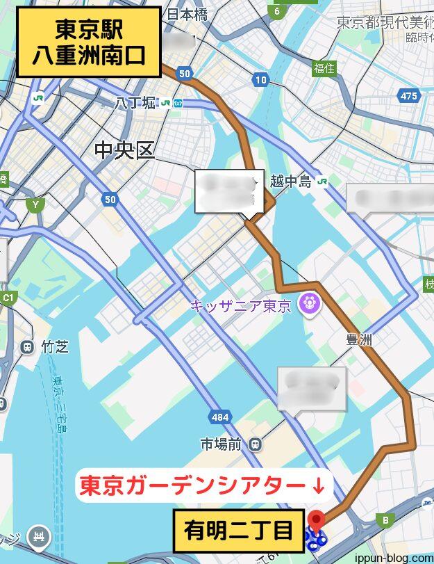 東16系統のルート案内